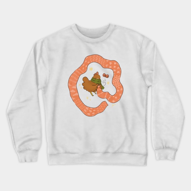 Knitting Chook Crewneck Sweatshirt by Angry seagull noises